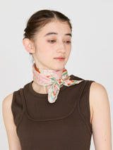 <Silk scarf 65> Veggie