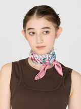 <Silk Scarf 65> Tropical Garden