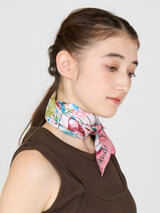 <Silk Scarf 65> Tropical Garden