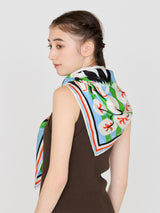 <シルクスカーフ88>ベジ