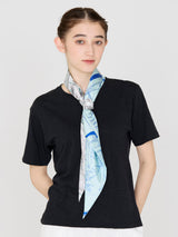 <ダイヤ型スカーフ>ガラスドームフラワー