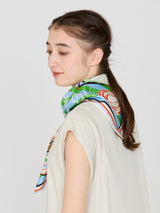 <Silk scarf 65> Veggie