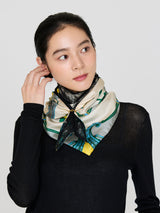 <Large lace triangle scarf> Carriage