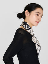 <Silk Scarf 65> Bohemian Bandana