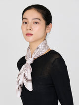 <Silk scarf 65> Glass dome flower