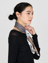 <Silk Scarf 65> Fragment Bandana