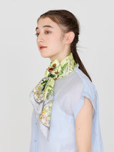 <Silk Scarf 88> Herbal Garden
