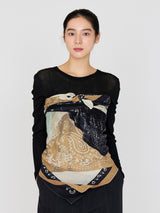 COTTON SILK STOLE 120 / FRAGMENT BANDANA