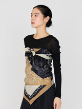 COTTON SILK STOLE 120 / FRAGMENT BANDANA