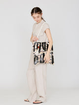 <Printed fabric tote bag> Logo