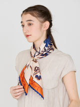 <Silk Scarf 65> Flora
