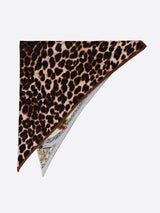 TRIANGULAR SCARF MINI / LEOPARD BEG
