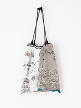 <reversible print tote bag l> Golden Night</reversible>