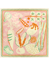 <Silk scarf 65> Veggie