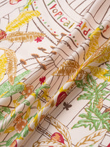 <Silk Scarf 65> Tropical Garden