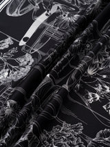 <Silk scarf 88> Glass dome flower