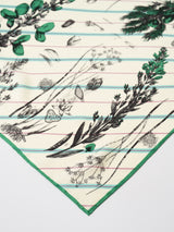 <Silk Scarf 65> Collage Botanical Flower