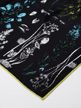 <Silk scarf 65> Botanical flower