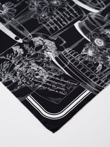 <Silk scarf 65> Glass dome flower