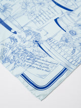 <Silk scarf 88> Glass dome flower