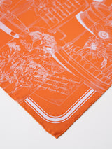 SILK SCARF 88 / GLASS DOME FLOWER