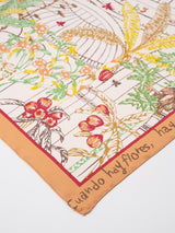 <Silk Scarf 65> Tropical Garden