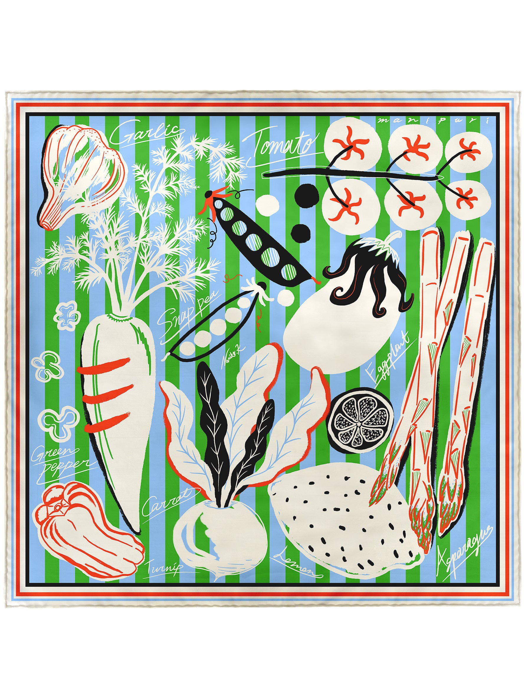 SILK SCARF 65 / VEG – manipuri