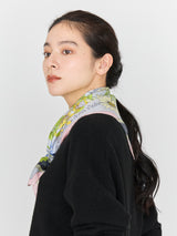 <シルクスカーフ65>フローラルティー