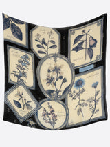 COTTON SILK STOLE 120 / FRAME FLOWER