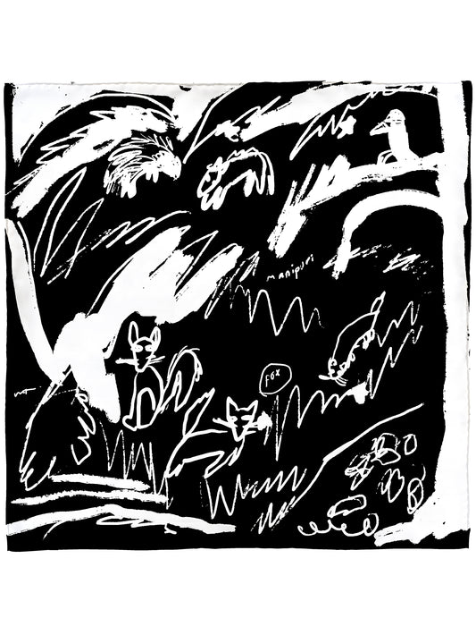 <シルクスカーフ65>アニマル