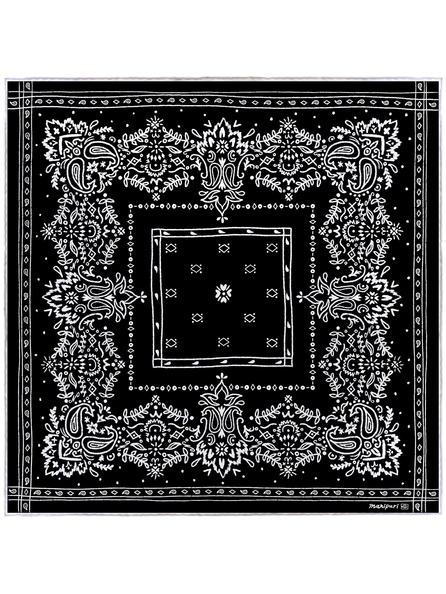 SILK SCARF 65 / MEADOW BANDANA – manipuri