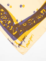 <シルクスカーフ65>コラージュフレームバンダナ