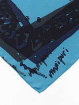 <シルクスカーフ65>コラージュフレームバンダナ