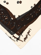 <シルクスカーフ65>コラージュフレームバンダナ