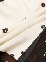 <シルクスカーフ65>コラージュフレームバンダナ