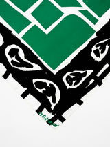 <シルクスカーフ65>ブロックペイズリー