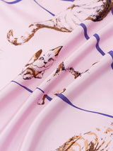 <シルクスカーフ65>キャットリボン