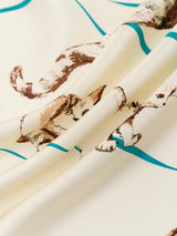 <シルクスカーフ65>キャットリボン