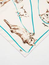 <シルクスカーフ65>キャットリボン