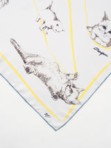 <シルクスカーフ65>キャットリボン