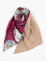 <ウールシルクWマフラー>ドラフトバルーン