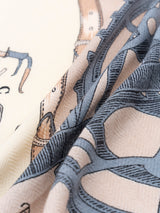 WOOL SILK STOLE HERRINGBONE WEAVE 120 / VINTAGE CYCLE