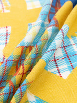 <ウールシルクストールヘリンボーン織120>コラージュチェック