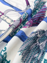 <ウールシルクストールヘリンボーン織120>タッセルストラップ