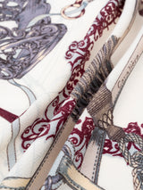 <ウールシルクストールヘリンボーン織120>タッセルストラップ