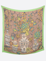 <ウールシルクストールヘリンボーン織120>フラワーベース