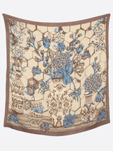 <ウールシルクストールヘリンボーン織120>フラワーベース