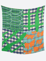 <ウールシルクストールヘリンボーン織120>コラージュチェック