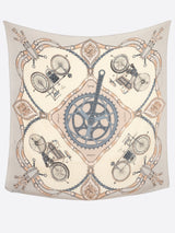 WOOL SILK STOLE HERRINGBONE WEAVE 120 / VINTAGE CYCLE