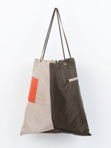 <リバーシブルプリントトートバッグL>中綿 コラージュカレイドバンダナ